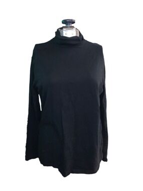 Women's Merona Black Long Sleeve Turtleneck Top Size M